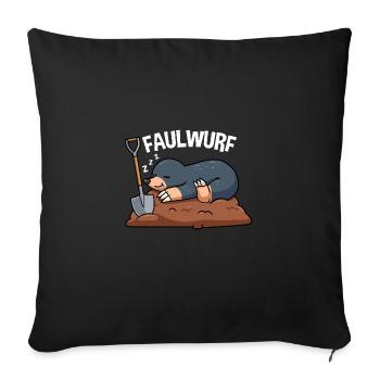 Maulwurf Nager Schlafen Faulwurf - Sofakissenbezug 45 x 45 cm - Schwarz - Vorne