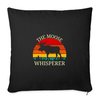Elk - Sofa pillowcase 17,3'' x 17,3'' (45 x 45 cm) - black - Front