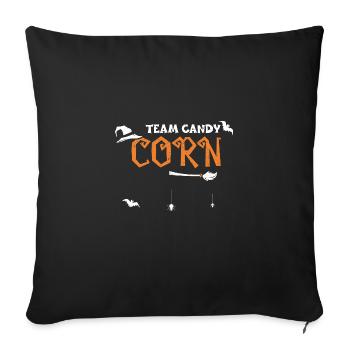 Team Candy Corn - Halloween - Housse de coussin décorative 45 x 45 cm - noir - Devant