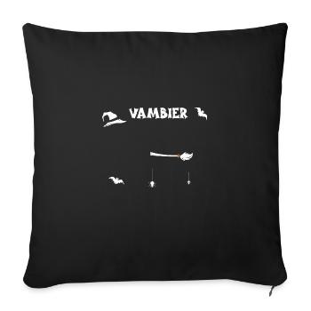 Vambier - Halloween - Housse de coussin décorative 45 x 45 cm - noir - Devant