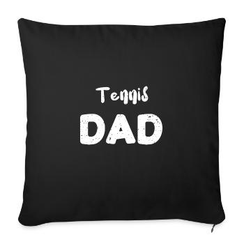Tennis Papa - Sports - Housse de coussin décorative 45 x 45 cm - noir - Devant
