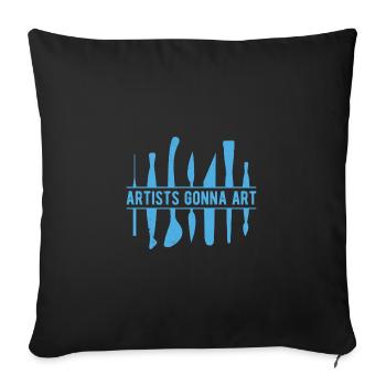Artist Painter Graphic Artists going to Art Gift Idea - Sofa pillowcase 17,3'' x 17,3'' (45 x 45 cm) - black - Front