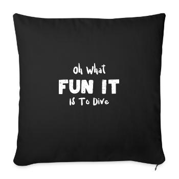 Oh quel plaisir c’est de plonger - Plongée - Housse de coussin décorative 45 x 45 cm - noir - Devant