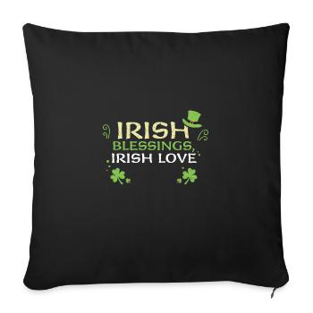 Irish blessings, Irish love - Sofakissenbezug 45 x 45 cm - Schwarz - Vorne