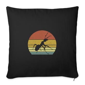 Ant - Sofa pillowcase 17,3'' x 17,3'' (45 x 45 cm) - black - Front