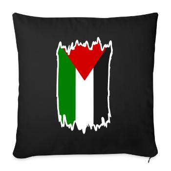 Free palestine - Housse de coussin décorative 45 x 45 cm - noir - Devant