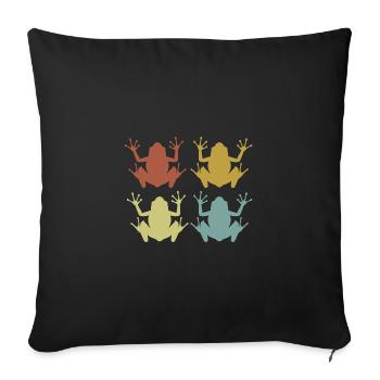 Grenouille - Housse de coussin décorative 45 x 45 cm - noir - Devant