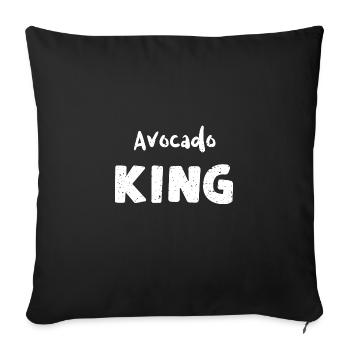 Avocado King - Avocado - Sofa pillowcase 17,3'' x 17,3'' (45 x 45 cm) - black - Front