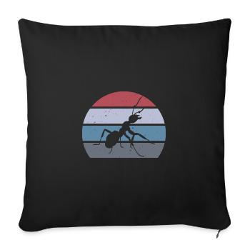 Ant - Sofa pillowcase 17,3'' x 17,3'' (45 x 45 cm) - black - Front