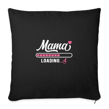 Progéniture Bébé Mère Grossesse - Housse de coussin décorative 45 x 45 cm - noir - Devant