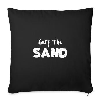 Surf The Sand - Skiing - Sofa pillowcase 17,3'' x 17,3'' (45 x 45 cm) - black - Front