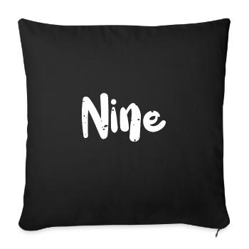 Nine - Birthday - Sofa pillowcase 17,3'' x 17,3'' (45 x 45 cm) - black - Front
