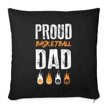 Basketball Daddy - Sofa pillowcase 17,3'' x 17,3'' (45 x 45 cm) - black - Front