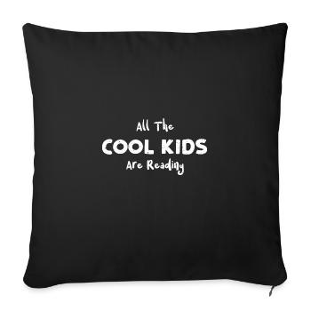 All The Cool Kids Are Reading - Sofa pillowcase 17,3'' x 17,3'' (45 x 45 cm) - black - Front