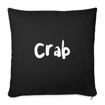 Crab - Fishing - Sofa pillowcase 17,3'' x 17,3'' (45 x 45 cm) - black - Front