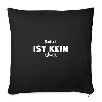 Radler Ist Kein Alkohol - Beer - Sofakissenbezug 45 x 45 cm - Schwarz - Vorne