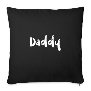 Papa - Baseball - Housse de coussin décorative 45 x 45 cm - noir - Devant
