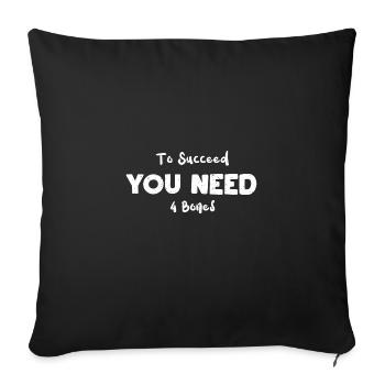 Pour réussir, vous avez besoin de 4 os - Housse de coussin décorative 45 x 45 cm - noir - Devant