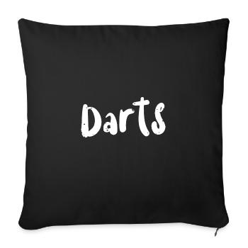 Darts - Sports - Sofa pillowcase 17,3'' x 17,3'' (45 x 45 cm) - black - Front