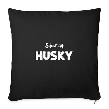 Siberian Husky - Dogs - Sofa pillowcase 17,3'' x 17,3'' (45 x 45 cm) - black - Front
