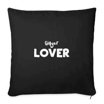 Ginger Lover-Cheveux - Housse de coussin décorative 45 x 45 cm - noir - Devant