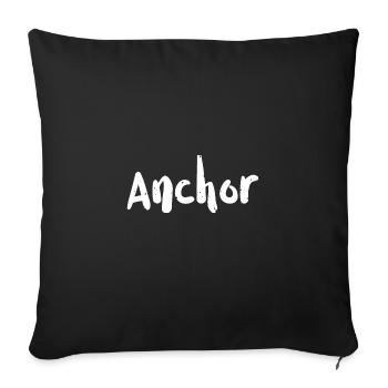 Anchor - Boating - Sofa pillowcase 17,3'' x 17,3'' (45 x 45 cm) - black - Front