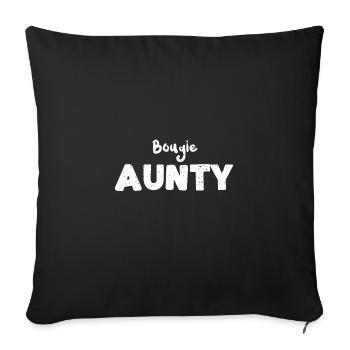 Bougie Aunty - Aunt - Sofa pillowcase 17,3'' x 17,3'' (45 x 45 cm) - black - Front
