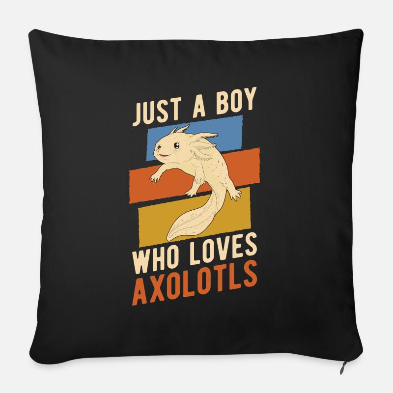 Axolotl - Sofakissenbezug 45 x 45 cm - Schwarz