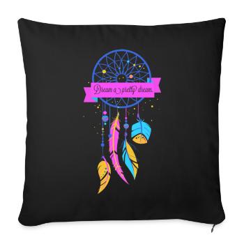 dream catcher - Sofa pillowcase 17,3'' x 17,3'' (45 x 45 cm) - black - Front