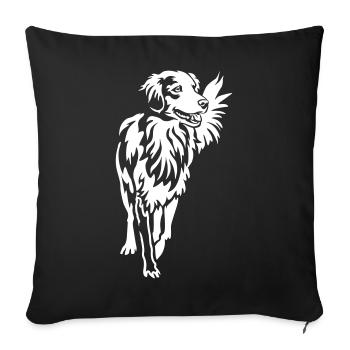 Duck tolling Retriever "Black Edition" - Sofa pillowcase 17,3'' x 17,3'' (45 x 45 cm) - black - Front