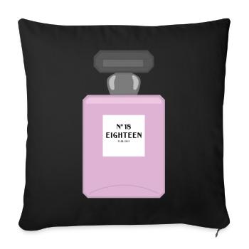 N° 18 EIGHTEEN Great birthday present for the - Sofa pillowcase 17,3'' x 17,3'' (45 x 45 cm) - black - Front