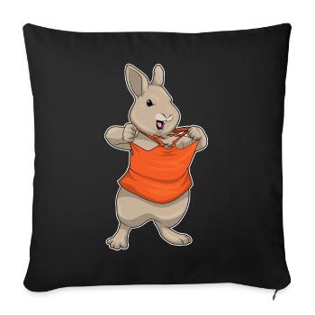 Bunny Bodybuilder Bodybuilding Sport - Sofa pillowcase 17,3'' x 17,3'' (45 x 45 cm) - black - Front