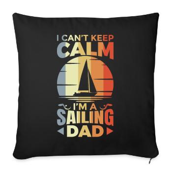 Segler Papa - Sofakissenbezug 45 x 45 cm - Schwarz - Vorne