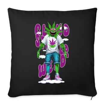 Wolkenstürmer Weed - Sofakissenbezug 45 x 45 cm - Schwarz - Vorne