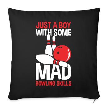 Bowler Junge - Sofakissenbezug 45 x 45 cm - Schwarz - Vorne