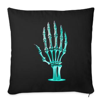 Halloween Skeleton Hand - Sofa pillowcase 17,3'' x 17,3'' (45 x 45 cm) - black - Front