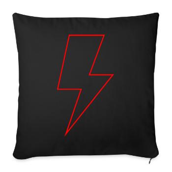 The Red Bolt - Standard - Sofa pillowcase 17,3'' x 17,3'' (45 x 45 cm) - black - Front