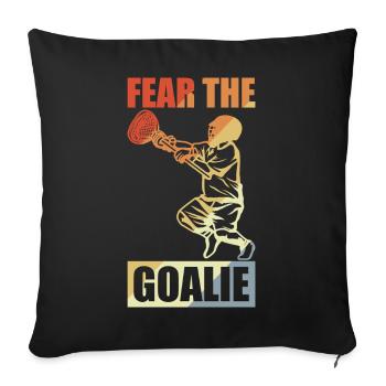 Lacrosse Goalie - Sofa pillowcase 17,3'' x 17,3'' (45 x 45 cm) - black - Front