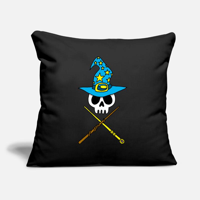 Crâne de magicien Housse de coussin décorative 45 x 45 cm