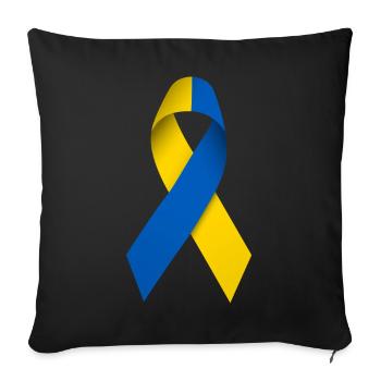 Ukrainian Peace Loop - Sofa pillowcase 17,3'' x 17,3'' (45 x 45 cm) - black - Front