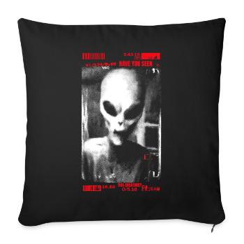 Have you seen this creature? - Sofa pillowcase 17,3'' x 17,3'' (45 x 45 cm) - black - Front