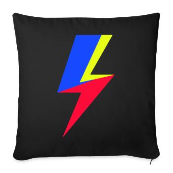 TriColor Beam - Sofa pillowcase 17,3'' x 17,3'' (45 x 45 cm) - black - Front