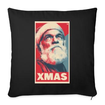 Xmas PopArt Santa - Sofa pillowcase 17,3'' x 17,3'' (45 x 45 cm) - black - Front