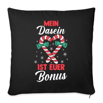 Noël du Père Noël - Housse de coussin décorative 45 x 45 cm - noir - Devant