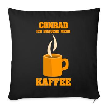 Cafe Conrad - Sofa pillowcase 17,3'' x 17,3'' (45 x 45 cm) - black - Front