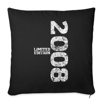 Limited Edition 2008 18th Birthday Gift - Sofa pillowcase 17,3'' x 17,3'' (45 x 45 cm) - black - Front