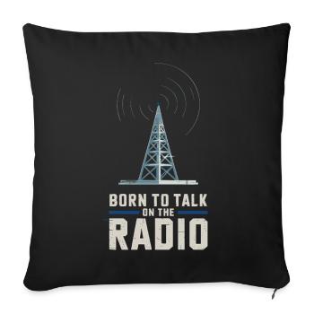Né pour parler sur la radio Funk Presenter - Housse de coussin décorative 45 x 45 cm - noir - Devant