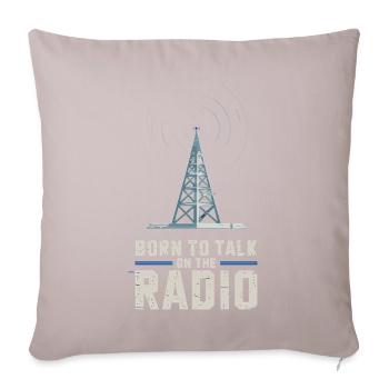 Né pour parler sur la radio Funk Presenter - Housse de coussin décorative 45 x 45 cm - taupe clair - Devant