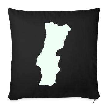 Portugal Silhouette Graphic - Sofa pillowcase 17,3'' x 17,3'' (45 x 45 cm) - black - Front