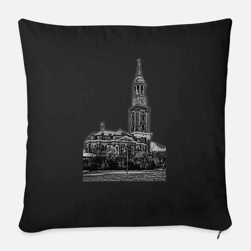 Hamburger Michel - Sofakissenbezug 45 x 45 cm - Schwarz